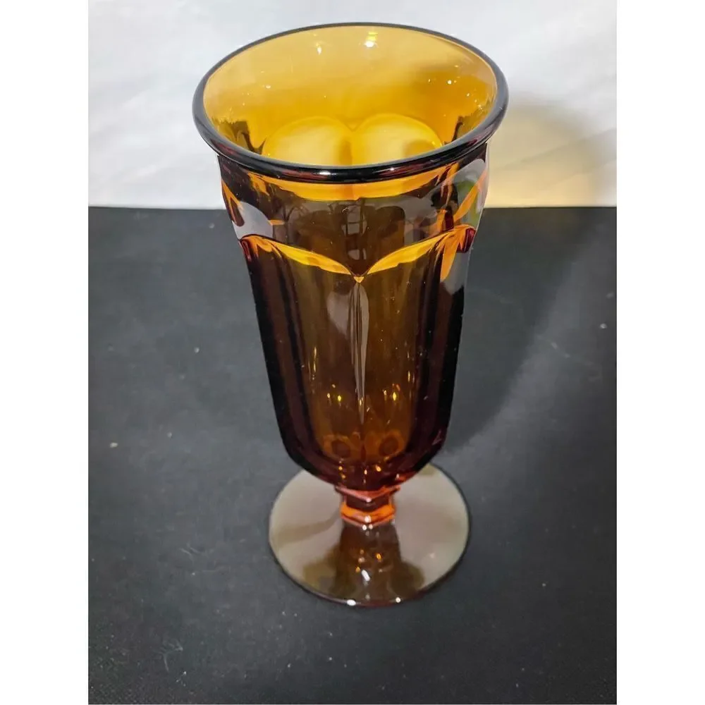Old Williamsburg Amber ice tea glass by IMPERIAL GLASS-OHIO